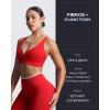 imageAoxjox Womens Workout Lexi Lined Charm Sports Bras Deep V Color Block Fitness Training Gym Yoga Crop TanksRacing RedWhite