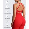 imageAoxjox Womens Workout Sleeveless Lola Longline Tank Fitness Training Gym Yoga Crop TanksRacing Red