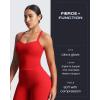 imageAoxjox Womens Workout Sleeveless Lola Longline Tank Fitness Training Gym Yoga Crop TanksRacing Red