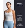 imageAoxjox Womens Workout Sleeveless Lola Longline Tank Fitness Training Gym Yoga Crop TanksWhite