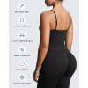 imageAoxjox Womens Workout Sleeveless Sculpt Strap Longline Tank Fitness Training Gym Yoga Crop TanksBlack