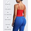 imageAoxjox Womens Workout Sleeveless Sculpt Strap Longline Tank Fitness Training Gym Yoga Crop TanksRacing Red
