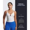 imageAoxjox Womens Workout Sleeveless Sculpt Strap Longline Tank Fitness Training Gym Yoga Crop TanksWhite