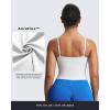 imageAoxjox Womens Workout Sleeveless Sculpt Strap Longline Tank Fitness Training Gym Yoga Crop TanksWhite