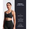 imageAoxjox Womens Workout Sports Bras Cross Back Fitness Athletic Velura Ruched Bra PlushFlex Yoga Crop TankBlack