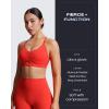 imageAoxjox Womens Workout Sports Bras Cross Back Fitness Athletic Velura Ruched Bra PlushFlex Yoga Crop TankFiesta Red