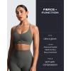 imageAoxjox Womens Workout Sports Bras Cross Back Fitness Athletic Velura Ruched Bra PlushFlex Yoga Crop TankOlive Haze