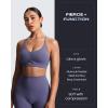 imageAoxjox Womens Workout Sports Bras Cross Back Fitness Athletic Velura Ruched Bra PlushFlex Yoga Crop TankSmoky Violet