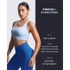 imageAoxjox Womens Workout Sports Bras Square Neck Emma Longline Cross Back High Impact Fitness Training Gym Yoga Crop TankAiry Blue