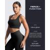 imageAoxjox Womens Workout Sports Bras Square Neck Emma Longline Cross Back High Impact Fitness Training Gym Yoga Crop TankBlack