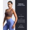 imageAoxjox Womens Workout Sports Bras Square Neck Emma Longline Cross Back High Impact Fitness Training Gym Yoga Crop TankFudge Coffee