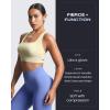 imageAoxjox Womens Workout Sports Bras Square Neck Emma Longline Cross Back High Impact Fitness Training Gym Yoga Crop TankPastel Yellow