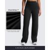 imageAoxjox Womens Workout Velura Straight Leg Leggings Bottoms MidWaist Hidden Srcunch PlushFlex Gym Yoga Pants 31quot33quot35quotBlack