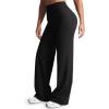 imageAoxjox Womens Workout Velura Straight Leg Leggings Bottoms MidWaist Hidden Srcunch PlushFlex Gym Yoga Pants 31quot33quot35quotBlack