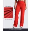 imageAoxjox Womens Workout Velura Straight Leg Leggings Bottoms MidWaist Hidden Srcunch PlushFlex Gym Yoga Pants 31quot33quot35quotFiesta Red