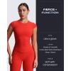 imageAoxjox Womens Workout Velura Straight Leg Leggings Bottoms MidWaist Hidden Srcunch PlushFlex Gym Yoga Pants 31quot33quot35quotFiesta Red