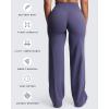 imageAoxjox Womens Workout Velura Straight Leg Leggings Bottoms MidWaist Hidden Srcunch PlushFlex Gym Yoga Pants 31quot33quot35quotSmoky Violet
