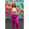 imageAoxjox Workout Leggings for Women High Waisted Lexi Lined Exercise Athletic Gym Fitness Yoga Pants 26quotBaton Red Mauve