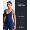 imageAoxjox Workout Rompers for Women Halter Cross Back One Piece Gym Yoga Sports Bras Lexi Lined Bodysuit ShortsBellwether BlueAiry Blue