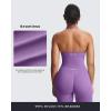imageAoxjox Workout Seamless Sleeveless for Women Adjustable Halter Impact Longline Strappy Top Gym Yoga Crop TanksGrape