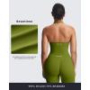imageAoxjox Workout Seamless Sleeveless for Women Adjustable Halter Impact Longline Strappy Top Gym Yoga Crop TanksMeadow Green