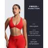 imageAoxjox Womens Workout Sienna Crossback Sports Bras Fitness Low Impact Bra Yoga Crop TankRacing Red