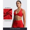 imageAoxjox Womens Workout Sienna Crossback Sports Bras Fitness Low Impact Bra Yoga Crop TankRacing Red