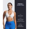 imageAoxjox Womens Workout Sienna Crossback Sports Bras Fitness Low Impact Bra Yoga Crop TankWhite