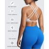 imageAoxjox Womens Workout Sienna Crossback Sports Bras Fitness Low Impact Bra Yoga Crop TankWhite