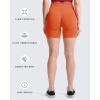 imageAoxjox Booty Contour Seamless Workout Biker Shorts for Women Tummy Control High Waisted Athletic Running Yoga Short 5quotA Burnt Orange Marl Not Squat Proof But Cute