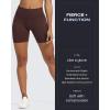 imageAoxjox Booty Contour Seamless Workout Biker Shorts for Women Tummy Control High Waisted Athletic Running Yoga Short 5quotA Cherry Brown Marl