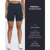 imageAoxjox Booty Contour Seamless Workout Biker Shorts for Women Tummy Control High Waisted Athletic Running Yoga Short 5quotA Navy Marl