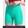 imageAoxjox Booty Contour Seamless Workout Biker Shorts for Women Tummy Control High Waisted Athletic Running Yoga Short 5quotAqua Green Marl  Pro Shorts Not Squat Proof But Cute