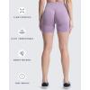 imageAoxjox Booty Contour Seamless Workout Biker Shorts for Women Tummy Control High Waisted Athletic Running Yoga Short 5quotBerry Conserve Marl