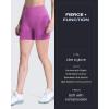 imageAoxjox Booty Contour Seamless Workout Biker Shorts for Women Tummy Control High Waisted Athletic Running Yoga Short 5quotCattleya Purple Marl