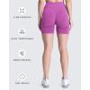 imageAoxjox Booty Contour Seamless Workout Biker Shorts for Women Tummy Control High Waisted Athletic Running Yoga Short 5quotCattleya Purple Marl