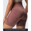 imageAoxjox Booty Contour Seamless Workout Biker Shorts for Women Tummy Control High Waisted Athletic Running Yoga Short 5quotCherry Mahogany Marl