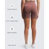 imageAoxjox Booty Contour Seamless Workout Biker Shorts for Women Tummy Control High Waisted Athletic Running Yoga Short 5quotCherry Mahogany Marl