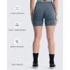 imageAoxjox Booty Contour Seamless Workout Biker Shorts for Women Tummy Control High Waisted Athletic Running Yoga Short 5quotDeep Teal Marl
