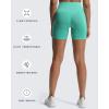 imageAoxjox Booty Contour Seamless Workout Biker Shorts for Women Tummy Control High Waisted Athletic Running Yoga Short 5quotMint Leaf Marl