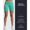 imageAoxjox Booty Contour Seamless Workout Biker Shorts for Women Tummy Control High Waisted Athletic Running Yoga Short 5quotMint Leaf Marl