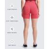 imageAoxjox Booty Contour Seamless Workout Biker Shorts for Women Tummy Control High Waisted Athletic Running Yoga Short 5quotRacing Red Marl Not Squat Proof But Cute