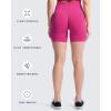 imageAoxjox Booty Contour Seamless Workout Biker Shorts for Women Tummy Control High Waisted Athletic Running Yoga Short 5quotRose Red Marl  Pro Shorts Not Squat Proof But Cute