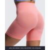 imageAoxjox Booty Contour Seamless Workout Biker Shorts for Women Tummy Control High Waisted Athletic Running Yoga Short 5quotSalmon Rose Marl