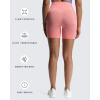 imageAoxjox Booty Contour Seamless Workout Biker Shorts for Women Tummy Control High Waisted Athletic Running Yoga Short 5quotSalmon Rose Marl