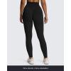 imageAoxjox High Waisted Workout Leggings for Women Hidden Scrunch V Waist Front Illusion Ruched Athletic Yoga Pants 26quotBlack