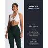 imageAoxjox High Waisted Workout Leggings for Women Hidden Scrunch V Waist Front Illusion Ruched Athletic Yoga Pants 26quotForest Green