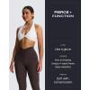 imageAoxjox High Waisted Workout Leggings for Women Hidden Scrunch V Waist Front Illusion Ruched Athletic Yoga Pants 26quotMulch