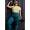 imageAoxjox Short Sleeve Crop Tops for Women Classic Longline Baby Tee Workout T Shirt TopPastel Yellow