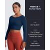imageAoxjox Long Sleeve Crop Tops for Women Emma Twist Back Workout Cropped T Shirt TopNavy